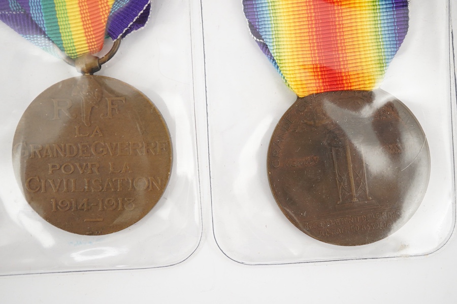 Nineteen First World War allied nations Victory Medals